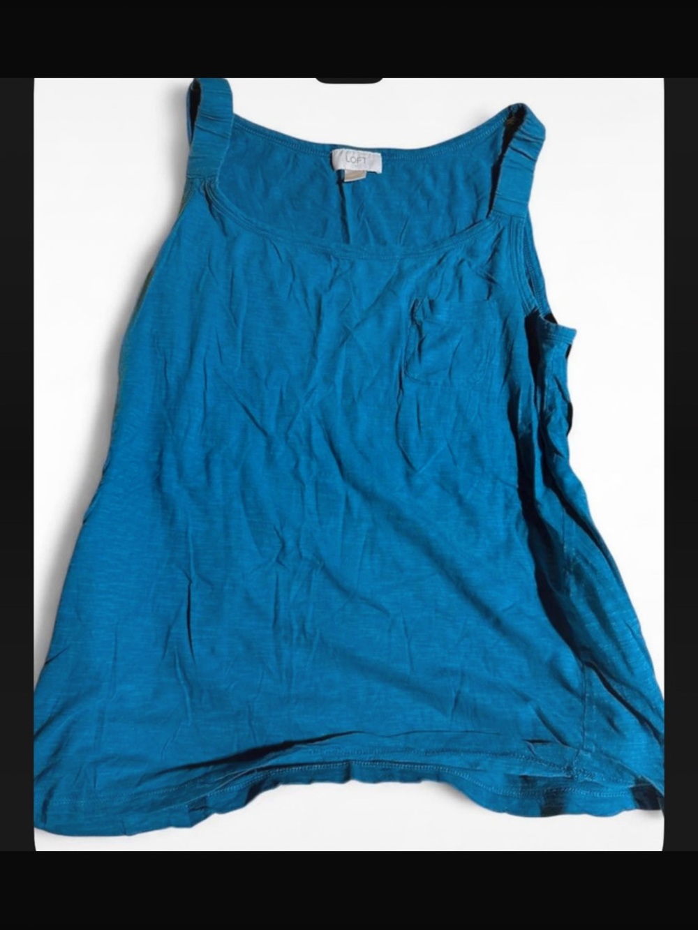 LOFT Teal Sleeveless Tank Top